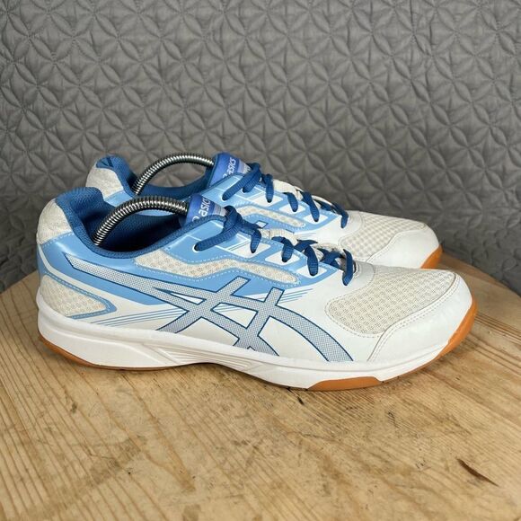 ASICS Shoes - Asics Shoes Women’s 12 Upcourt 2 White Blue Volleyball Court B755Y